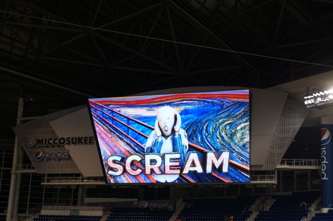 Marlins' "Scream" graphic